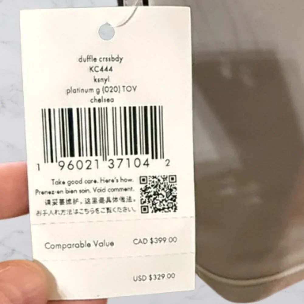 NWT Kate Spade New York Chelsea Large Duffle Crossbody Platinum Grey - Picture 6 of 13